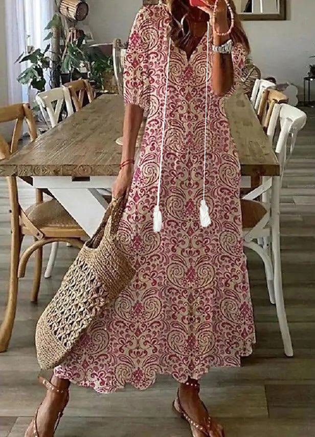 Quirina – Robe maxi avec motif paisley