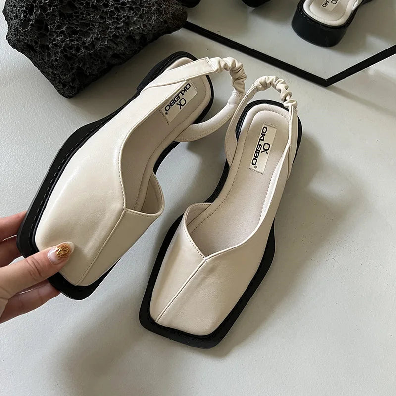 Lidia - Sandales Slingback à Bout Carré