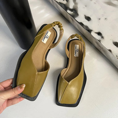 Lidia - Sandales Slingback à Bout Carré